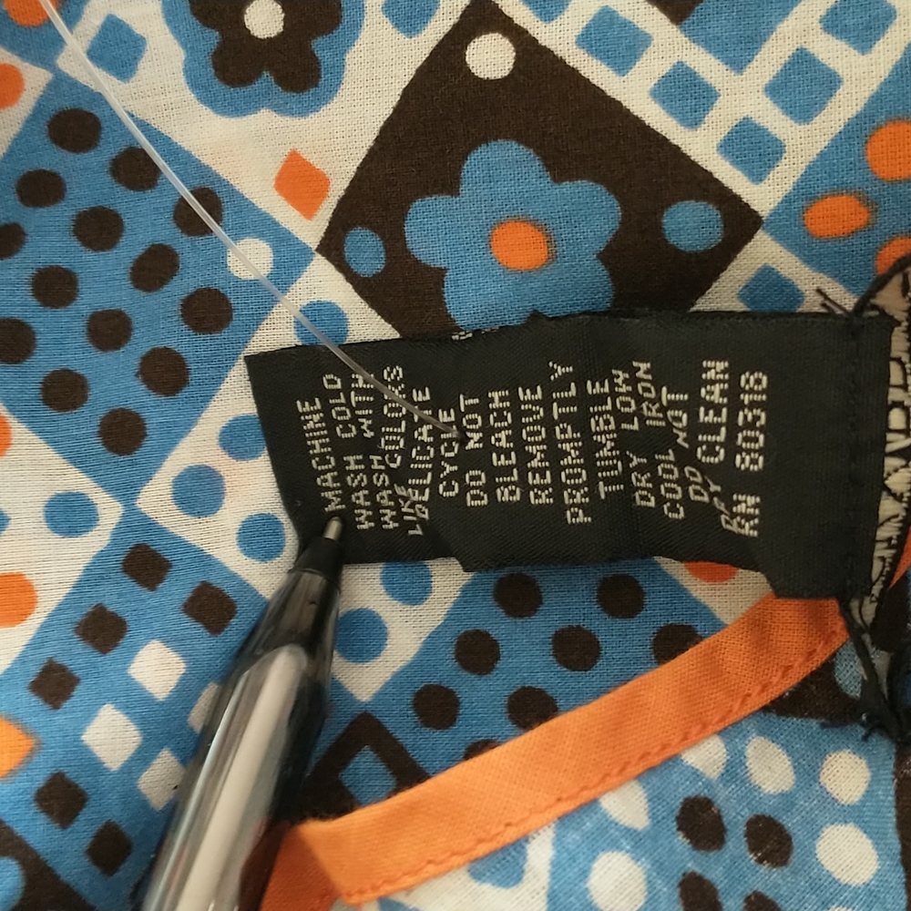 NWOT Lucky Brand Blue Orange Cotton Tank Top XL - Picture 5 of 11